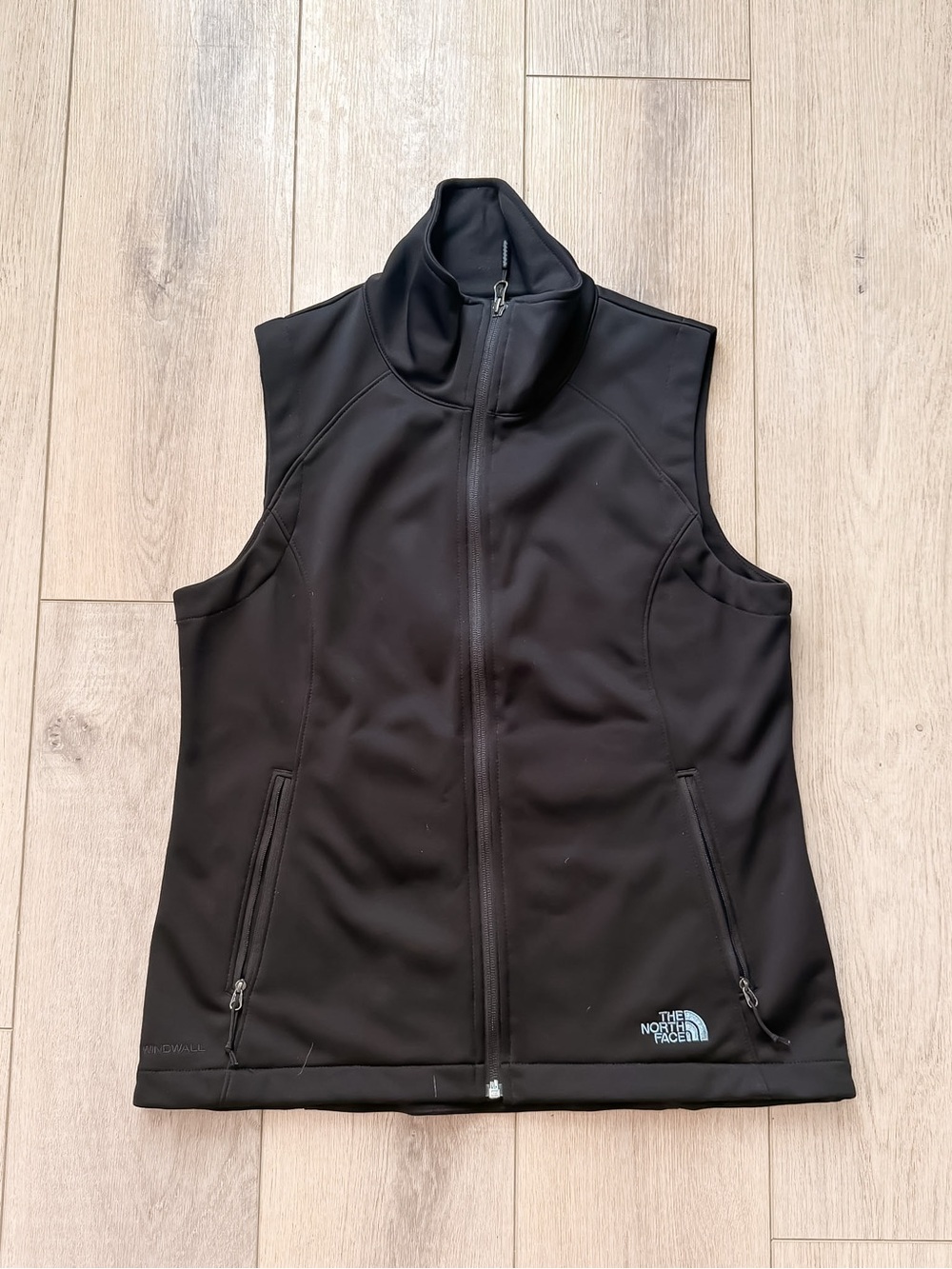 THE NORTH FACE WOMENS BLACK RIDGEWALL SOFT SHELL VEST SIZE MEDIUM